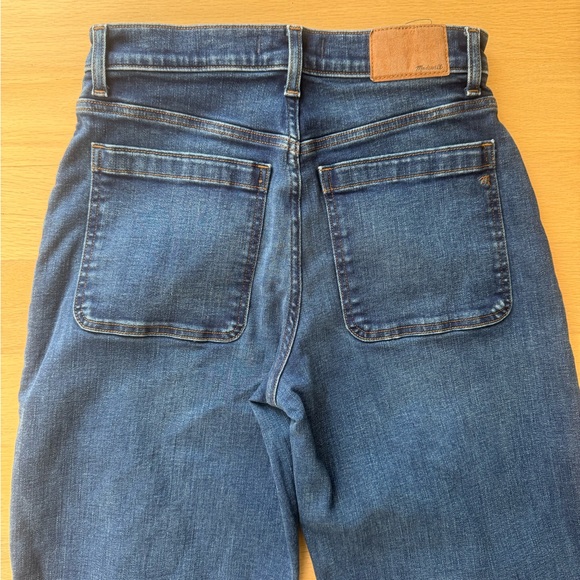 Madewell Emmett Wide-Leg Jeans High Rise Petite Size 28 Medium Wash - Picture 6 of 9